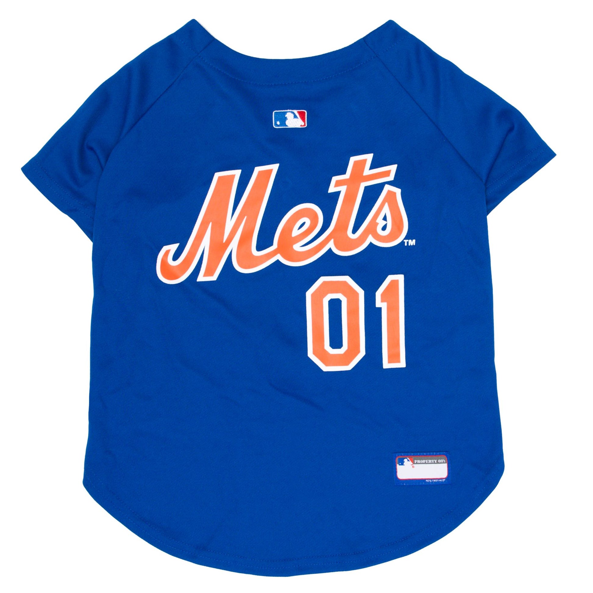 New York Mets Dog Jersey, Back View - Trendy Dog Boutique