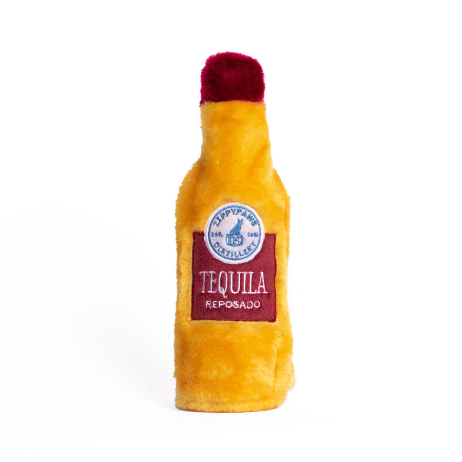 Happy Hour Crusherz Tequila Dog Toy, Tequila Dog Toy Front View - Trendy Dog Boutique