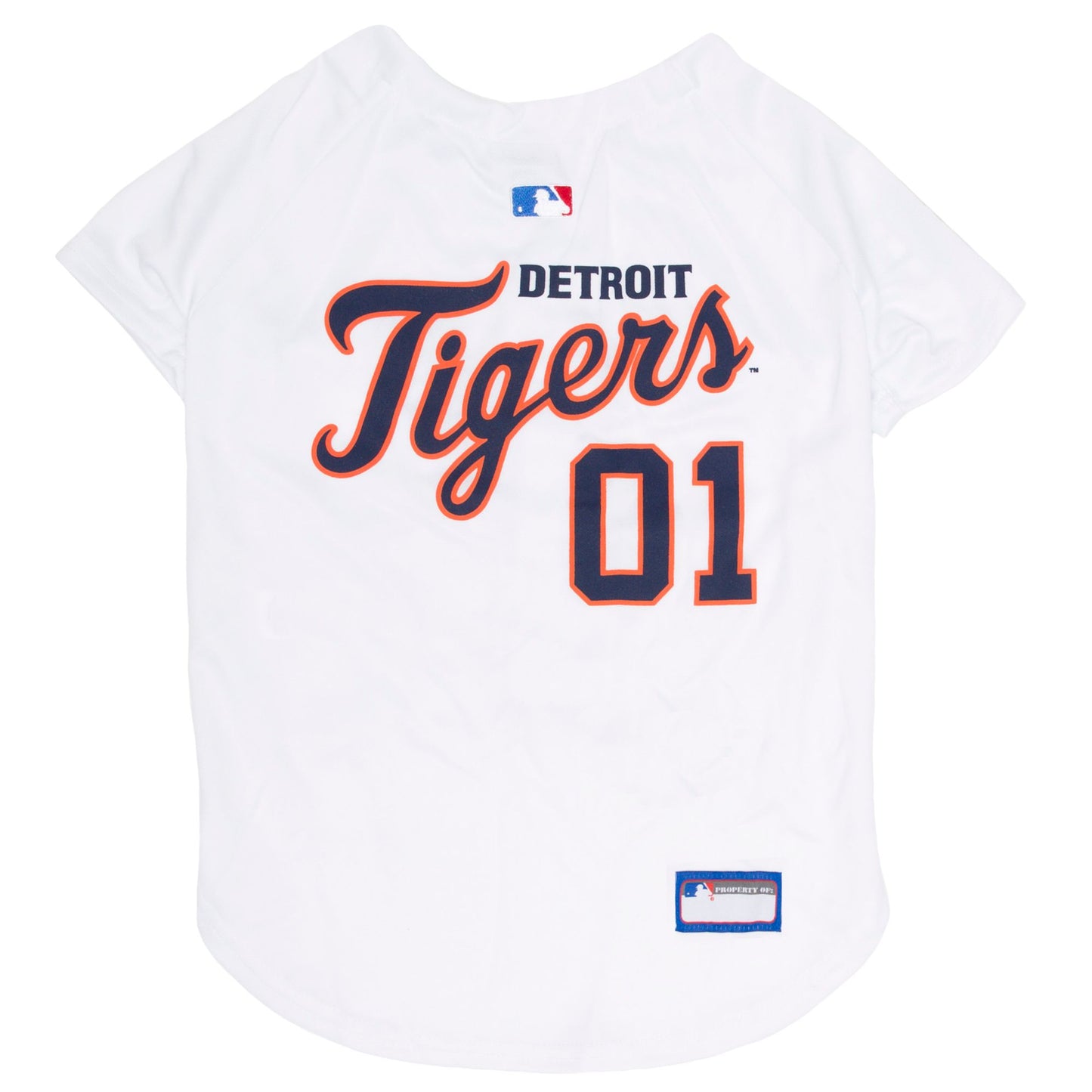Detroit Tigers Dog Jersey, back - Trendy Dog Boutique