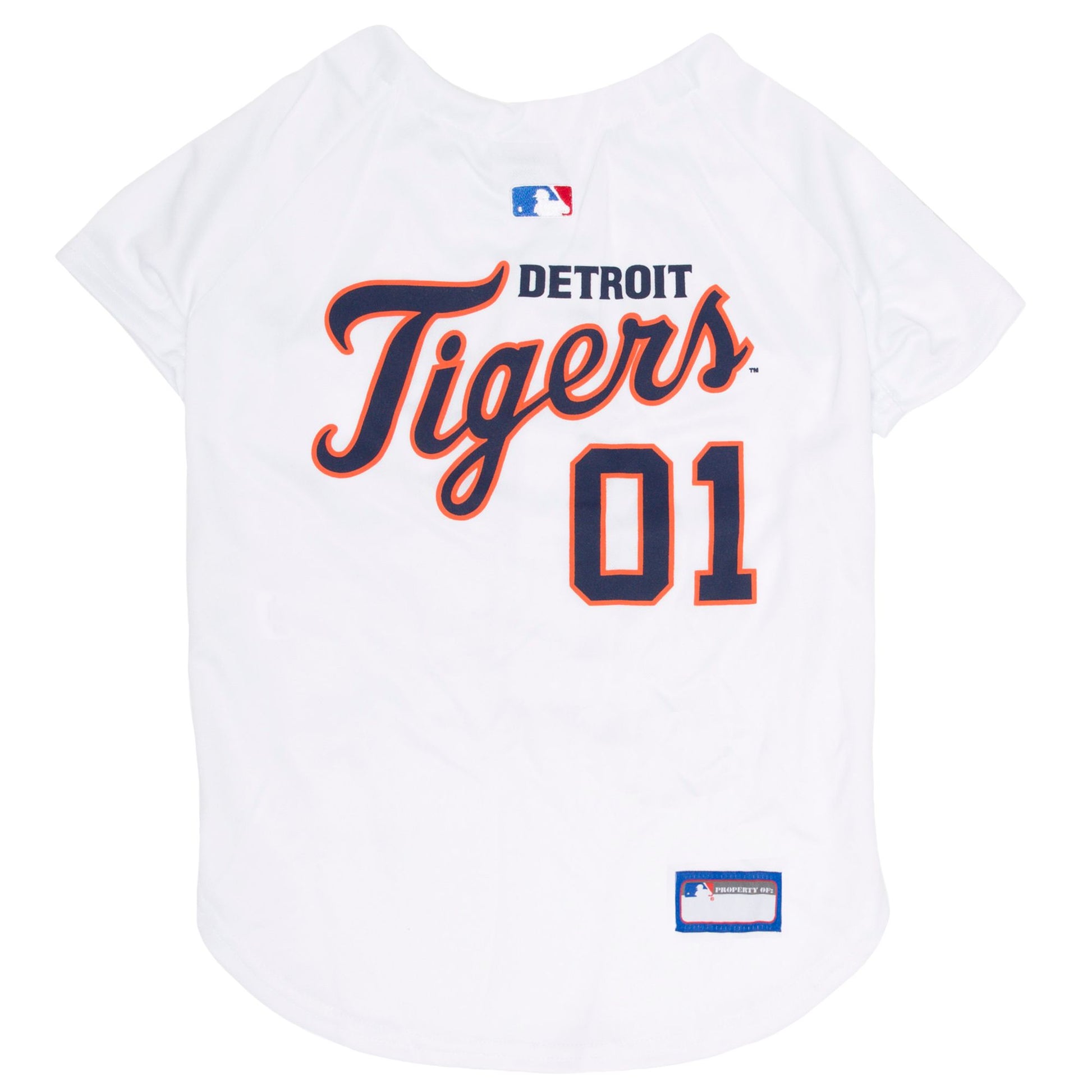 Detroit Tigers Dog Jersey, back - Trendy Dog Boutique
