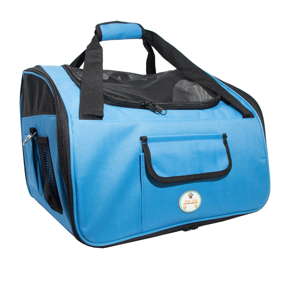 Ultra-Lock Folding Dog Car Seat, blue - Trendy Dog Boutique