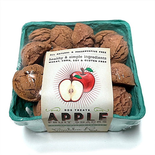 Apple Fruit Crate Box Dog Treats, packaging - Trendy Dog Boutique