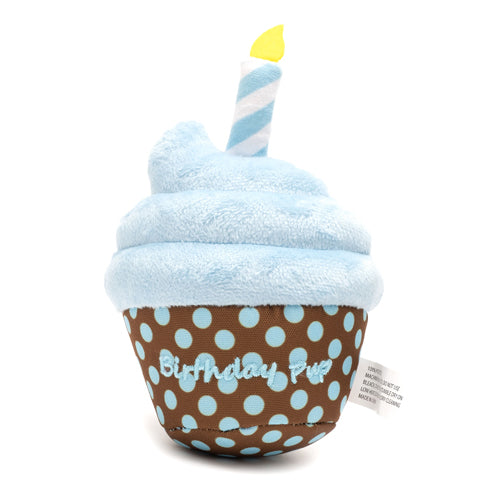 Birthday Pup Cake Blue Plush Dog Toy - Blue - Trendy Dog Boutique