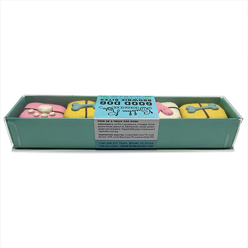 Brownie Bites Dog Treat Box, Side View Packaging - Trendy Dog Boutique