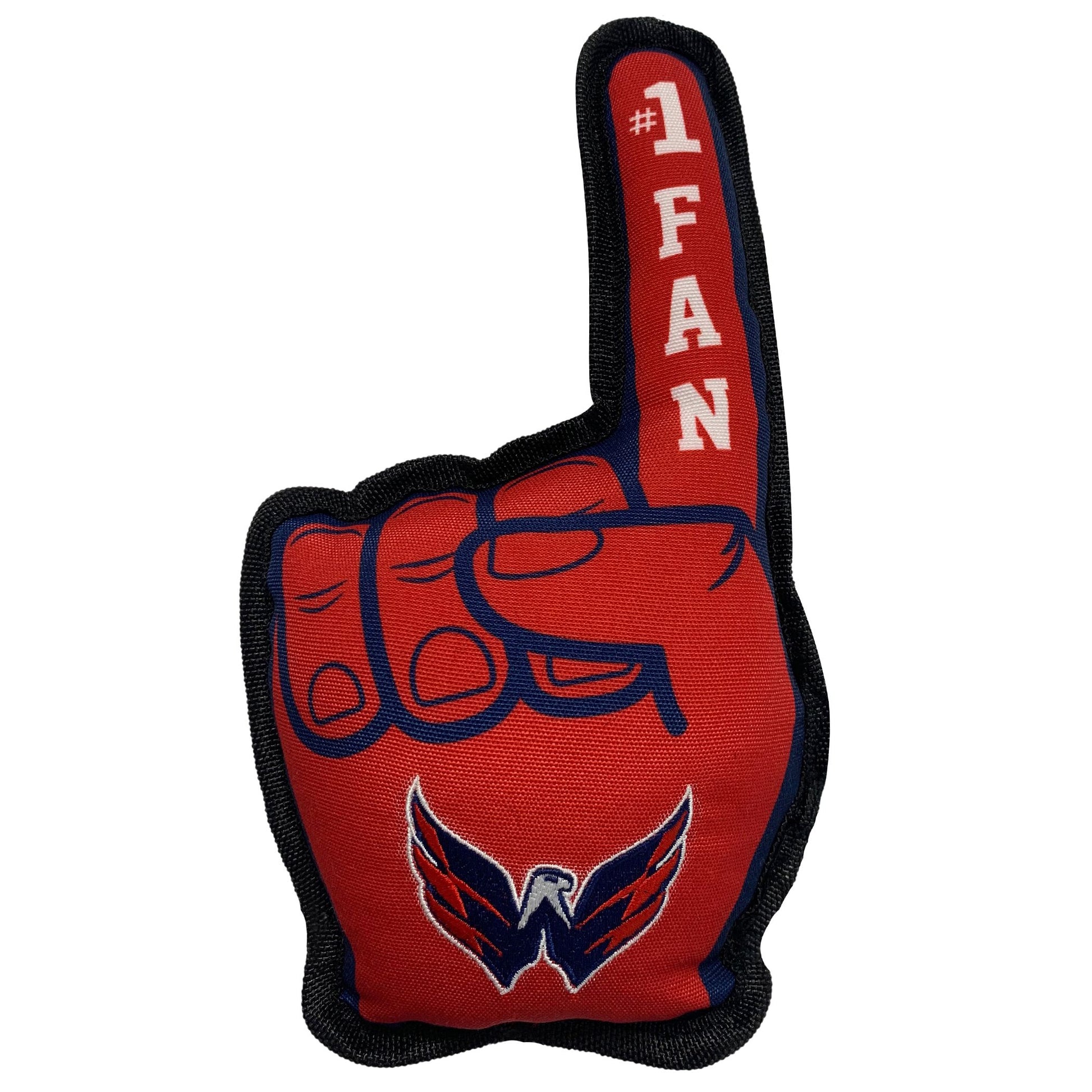 Washington Capitals #1 Fan Dog Toy, Front View - Trendy Dog Boutique