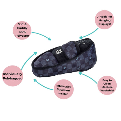 Chewy Vuiton Loafer Plush Dog Toy, specs - Trendy Dog Boutique