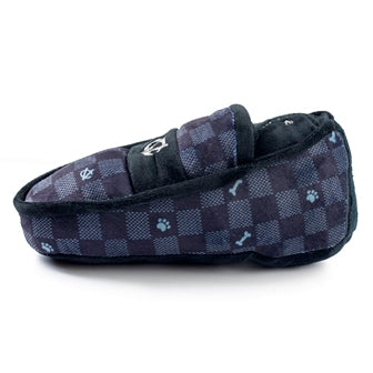 Chewy Vuiton Loafer Plush Dog Toy, side - Trendy Dog Boutique