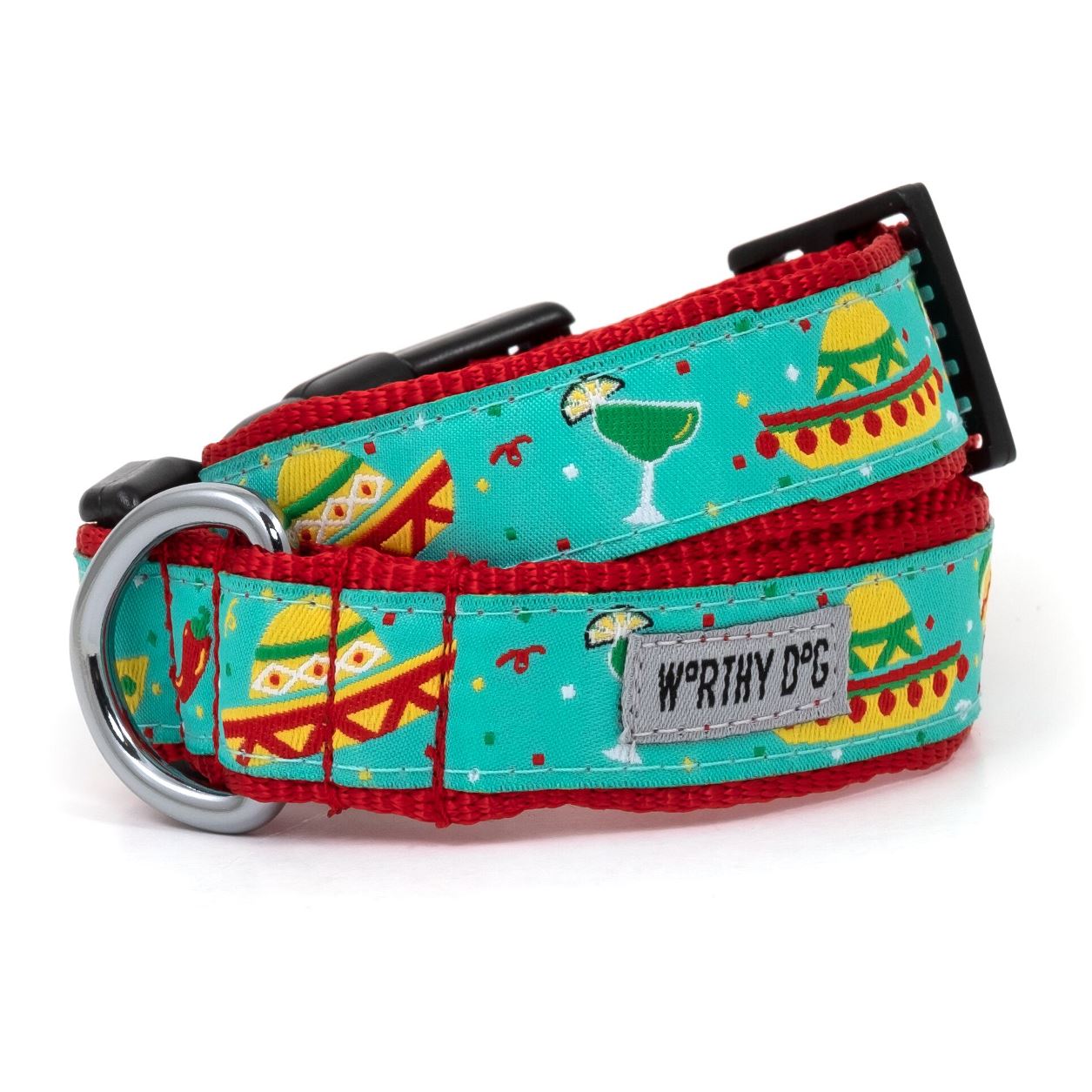 Cinco de Mayo Dog Collar, Front View - Trendy Dog Boutique