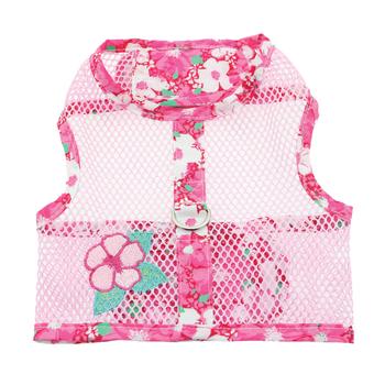 Cool Mesh Dog Harness Hawaiian Hibiscus Pink - Trendy Dog Boutique