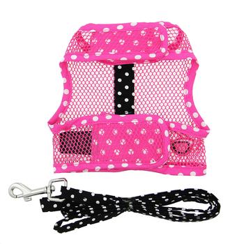 Cool Mesh Dog Harness Under the Sea Collection Sunglasses Pink and Black Polka Dot - Trendy Dog Boutique