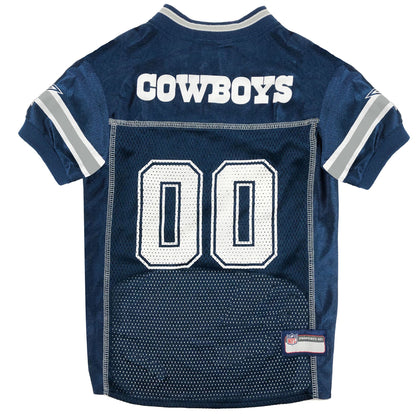 Dallas Cowboys Mesh Dog Jersey, Back View - Trendy Dog Boutique