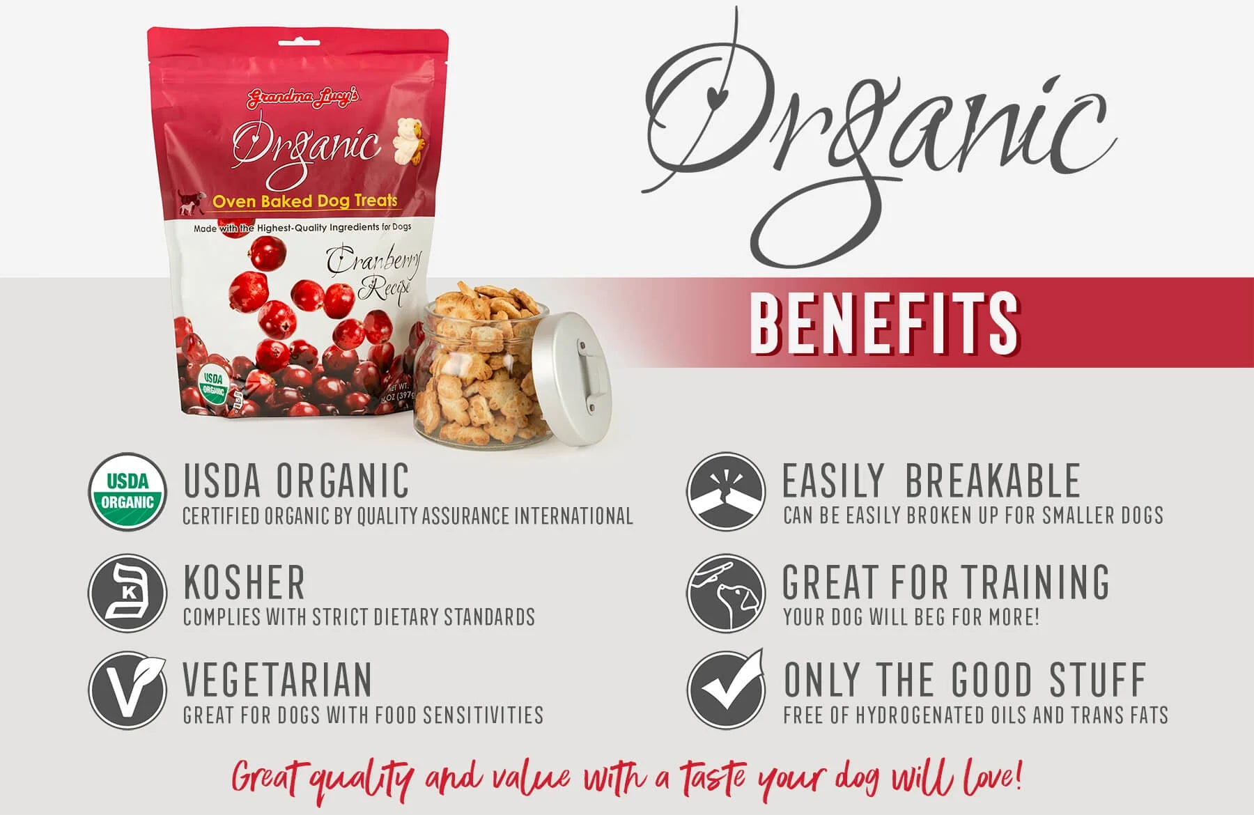 Organic Cranberry Dog Treats - Trendy Dog Boutique