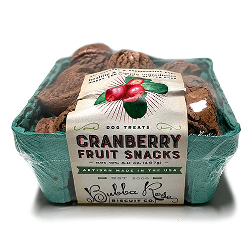 Cranberry Fruit Crate Box Dog Treats, side - Trendy Dog Boutique