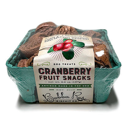 Cranberry Fruit Crate Box Dog Treats, side - Trendy Dog Boutique
