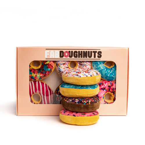 Box Of Doughnuts Dog Toy Set, Packaging - Trendy Dog Boutique