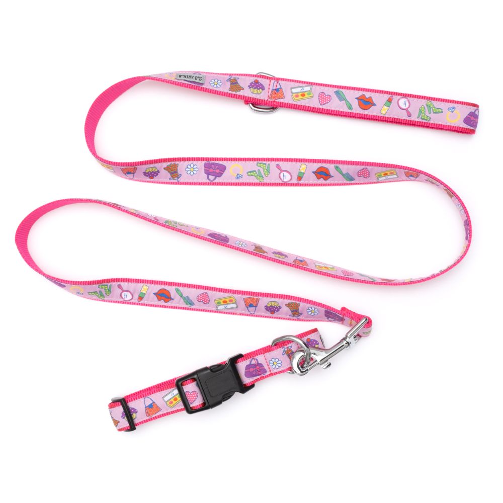 Fashionista Adjustable Dog Collar, Matching Lead - Trendy Dog Boutique