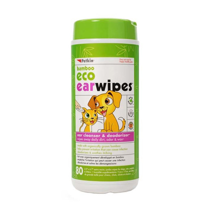 Bamboo Eco Dog Ear Wipes, 80 ct - Trendy Dog Boutique
