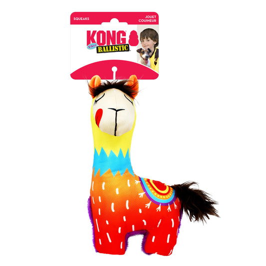 Kong Ballistic Llama Dog Toy, Packaging - Trendy Dog Boutique