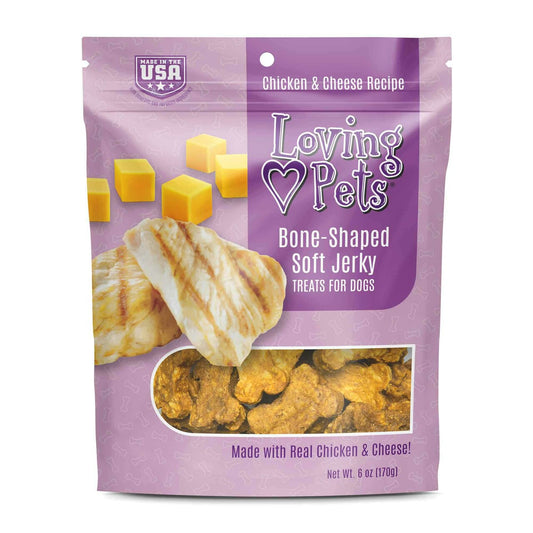 Chicken & Cheese Soft Jerky Dog Treats, Front of Bag - Trendy Dog Boutique