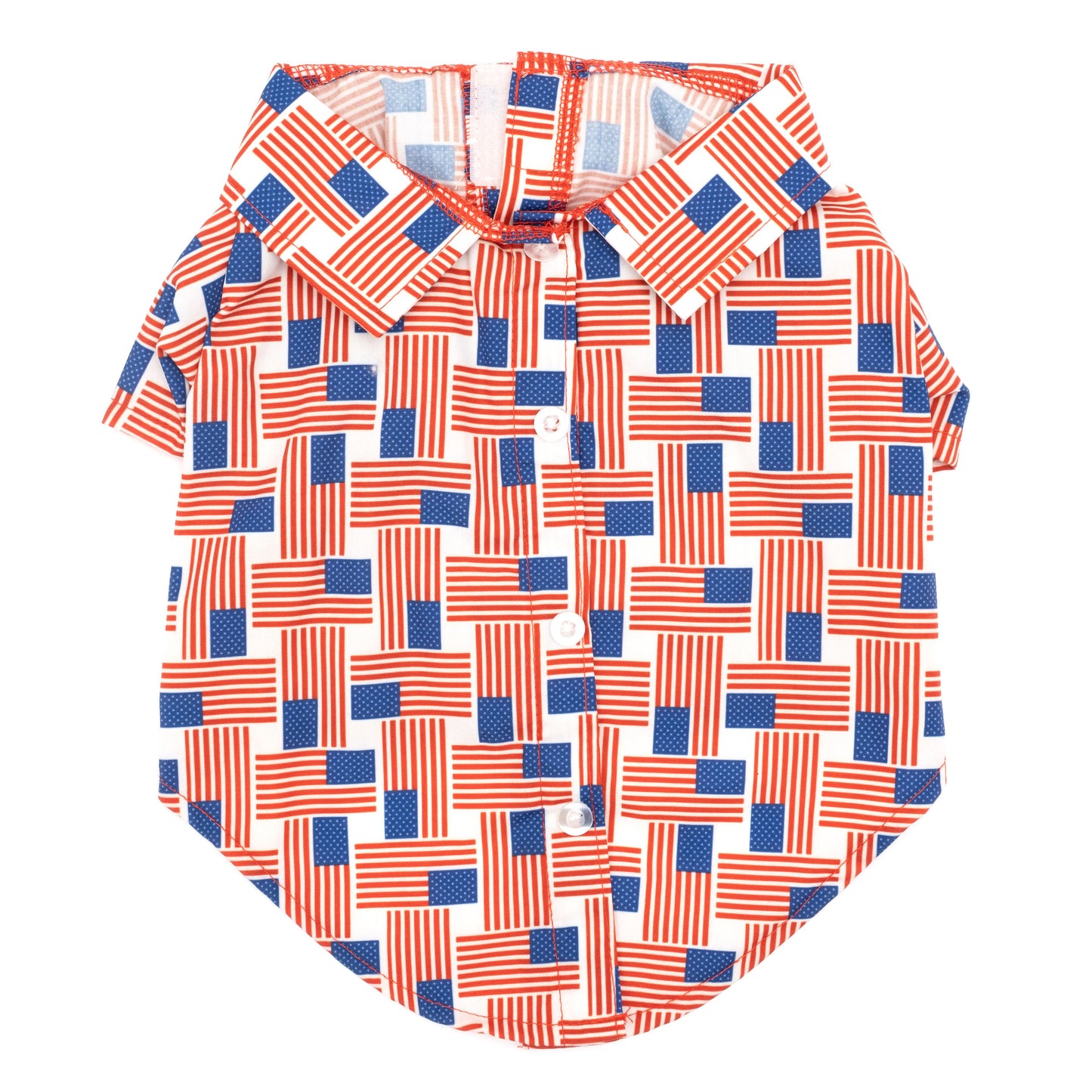 Patchwork Flag Dog Shirt - Trendy Dog Boutique