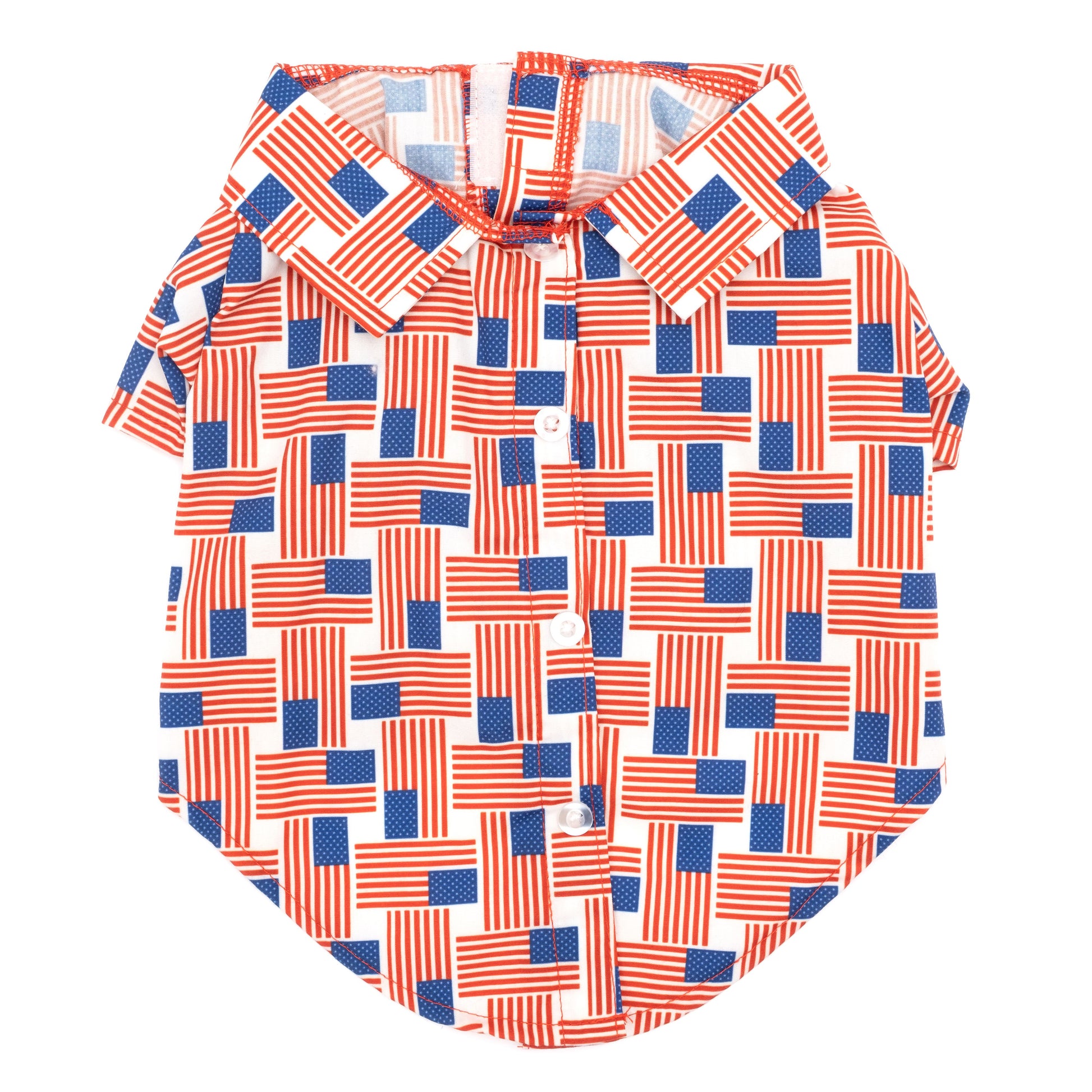 Patchwork Flag Dog Shirt - Trendy Dog Boutique