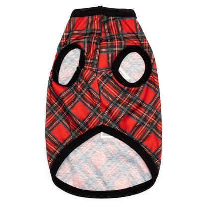 Plaid Christmas Tree Holiday Doggie Tee - Trendy Dog Boutique