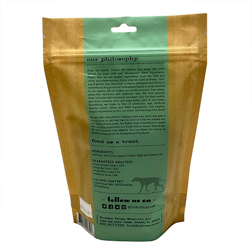 P. Nutty B. Biscuit Dog Treats Bag, ingredients  - Trendy Dog Boutique