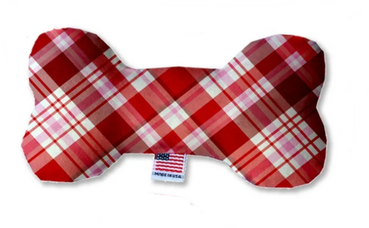 Red Plaid Valentine Bone - Trendy Dog Boutique