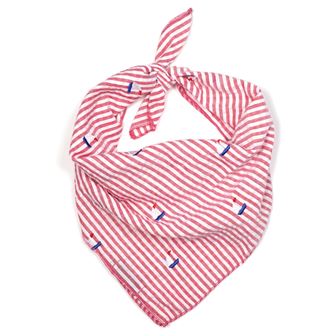 Red Stripe Sailboat Bandana - Trendy Dog Boutique