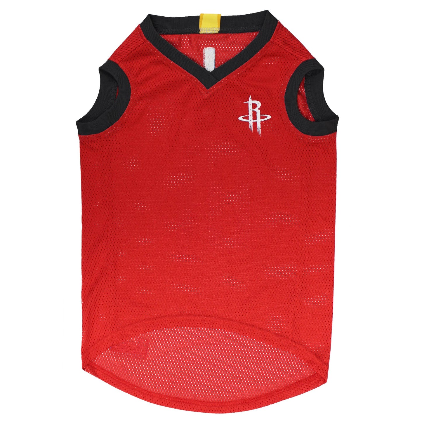 Houston Rockets Mesh Dog Jersey, Front View - Trendy Dog Boutique