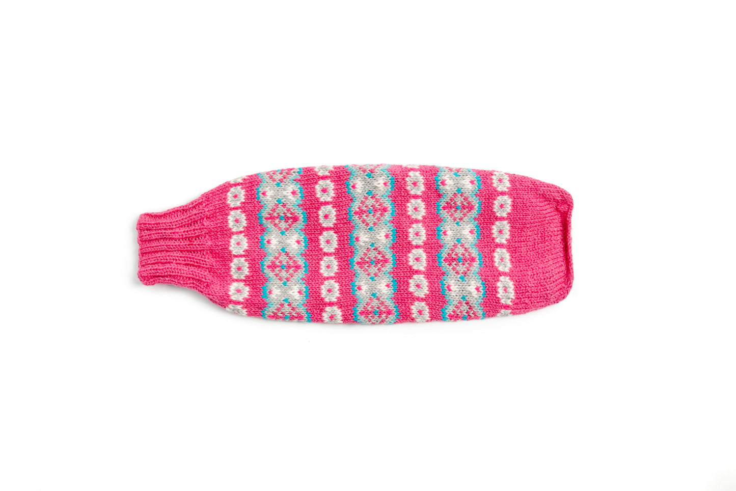 Alpaca Rose Fairisle Dog Sweater, Flat - Trendy Dog Boutique