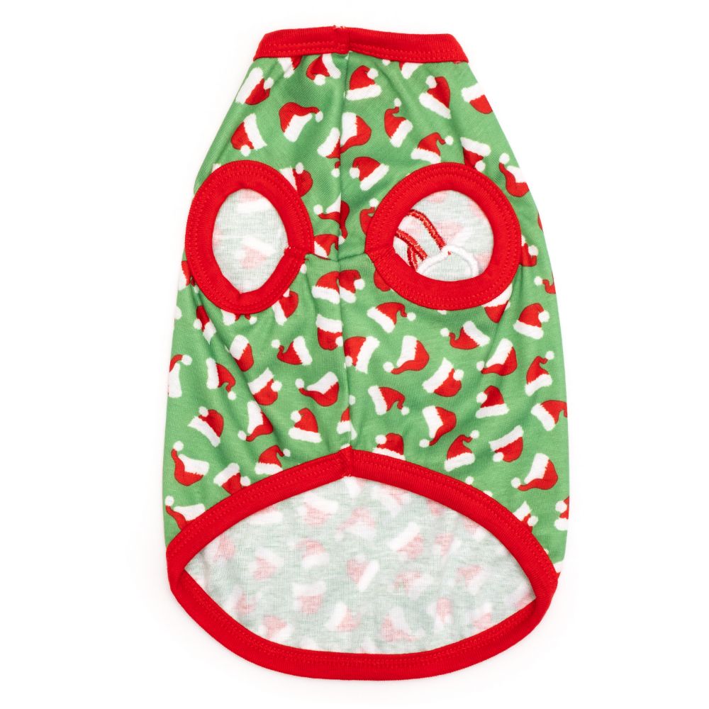 Santa Hats Holiday Dog T-Shirt - Trendy Dog Boutique