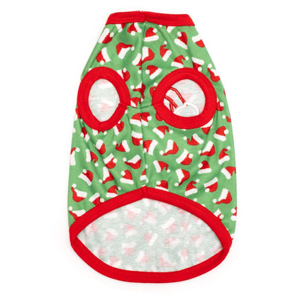 Santa Hats Holiday Dog T-Shirt - Trendy Dog Boutique