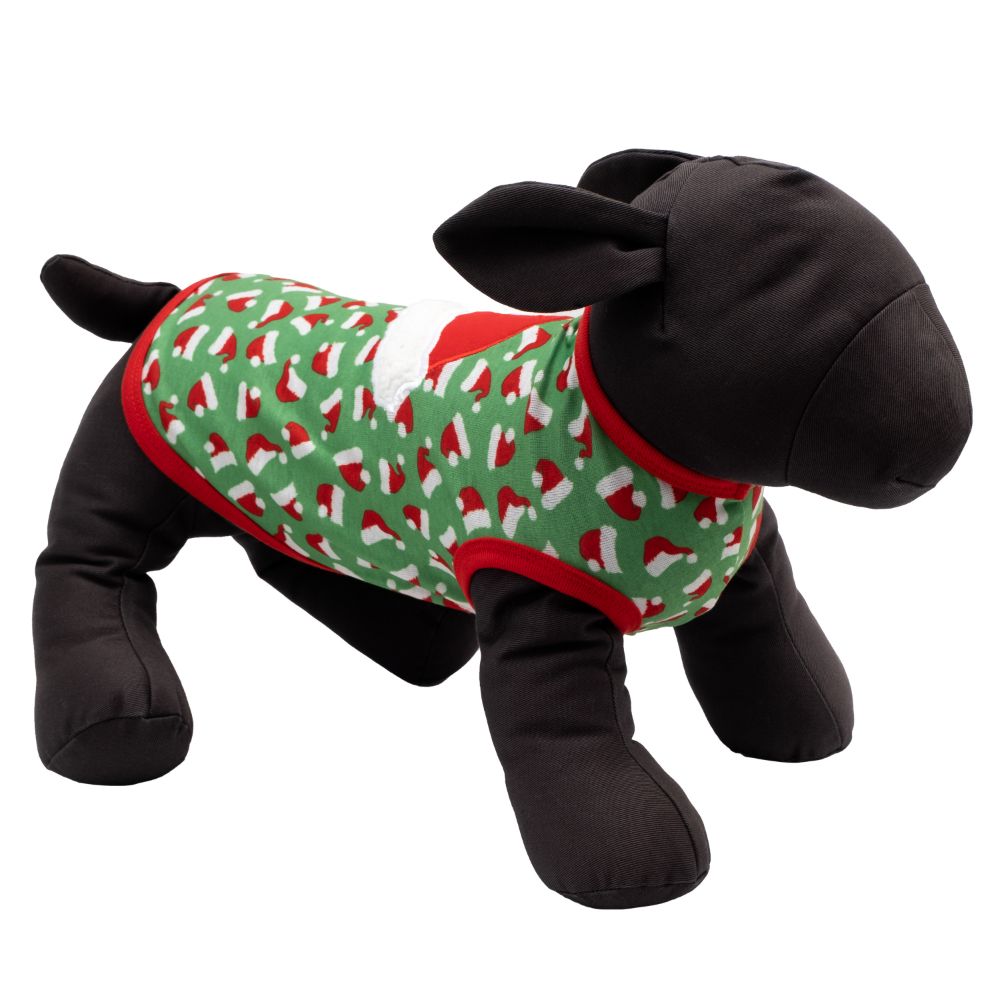 Santa Hats Holiday Dog T-Shirt - Trendy Dog Boutique
