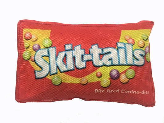 Skit-Tails Candy Dog Toy, Front View - Trendy Dog Boutique