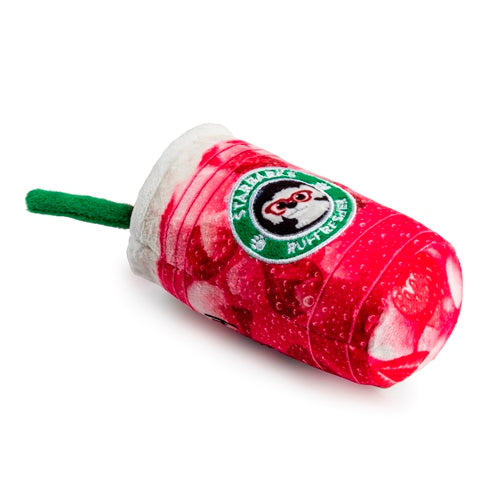 Starbarks Pawberry Acai Ruffresher Plush Dog Toy, right side - Trendy Dog Boutique