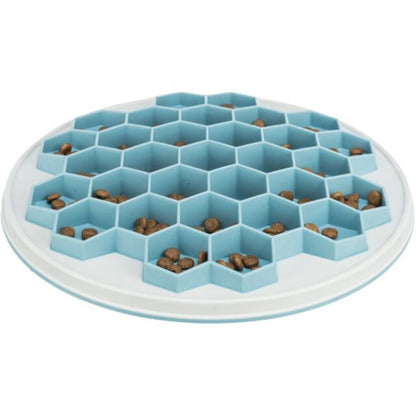 Honeycomb Slow Feeder Dog Bowl, Side View - Trendy Dog Boutique
