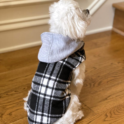 Flannel Weekender Dog Sweatshirt Hoodie - Trendy Dog Boutique